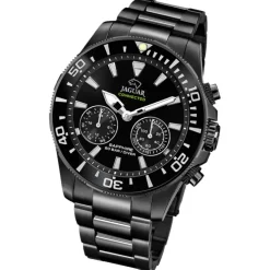 Jaguar Herrenuhr Edelstahl schwarz Jaguar Connected Armbanduhr UJ929/1