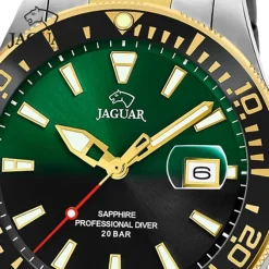 Jaguar Herrenuhr Edelstahl silber gold Jaguar Pro Diver Armbanduhr UJ863/4