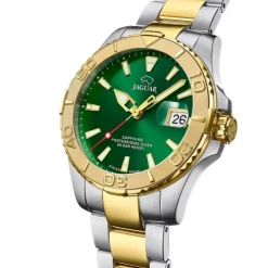 Jaguar Herrenuhr Edelstahl silber gold Jaguar Pro Diver Armbanduhr UJ970/1