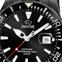 Jaguar Herrenuhr Edelstahl schwarz Jaguar Pro Diver Armbanduhr UJ989/1