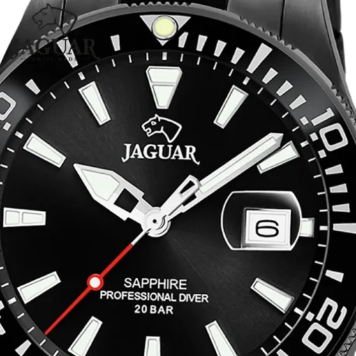 Jaguar Herrenuhr Edelstahl schwarz Jaguar Pro Diver Armbanduhr UJ989/1
