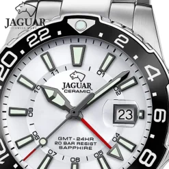 Jaguar Herrenuhr Edelstahl silber Jaguar Ceramic Armbanduhr UJ1011/1