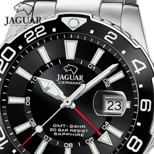 Jaguar Herrenuhr Edelstahl silber Jaguar Ceramic Armbanduhr UJ1011/6