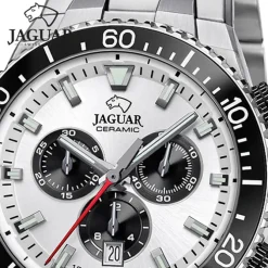 Jaguar Herrenuhr Edelstahl silber Jaguar Ceramic Armbanduhr UJ1022/1