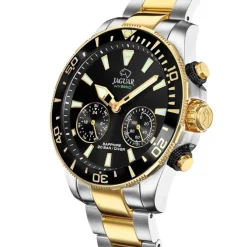Jaguar Herrenuhr Edelstahl silber gold Jaguar Connected Armbanduhr UJ889/2