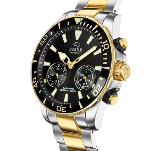 Jaguar Herrenuhr Edelstahl silber gold Jaguar Connected Armbanduhr UJ889/2