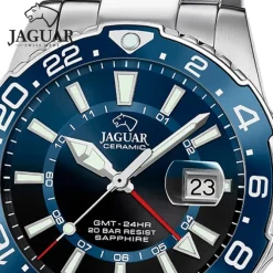 Jaguar Herrenuhr Edelstahl silber Jaguar Ceramic Armbanduhr UJ1011/2