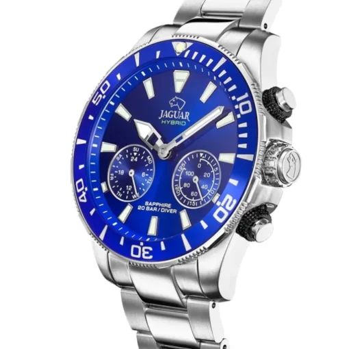 Jaguar Herrenuhr Edelstahl silber Jaguar Connected Armbanduhr UJ888/1