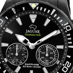 Jaguar Herrenuhr Edelstahl schwarz Jaguar Connected Armbanduhr UJ929/1