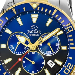 Jaguar Herrenuhr Edelstahl silber gold Jaguar Executive Armbanduhr UJ862/4