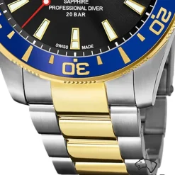 Jaguar Herrenuhr Edelstahl silber gold Jaguar Pro Diver Armbanduhr UJ863/3