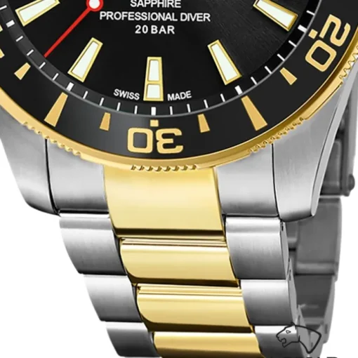 Jaguar Herrenuhr Edelstahl silber gold Jaguar Pro Diver Armbanduhr UJ863/4
