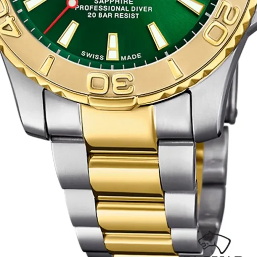 Jaguar Herrenuhr Edelstahl silber gold Jaguar Pro Diver Armbanduhr UJ970/1