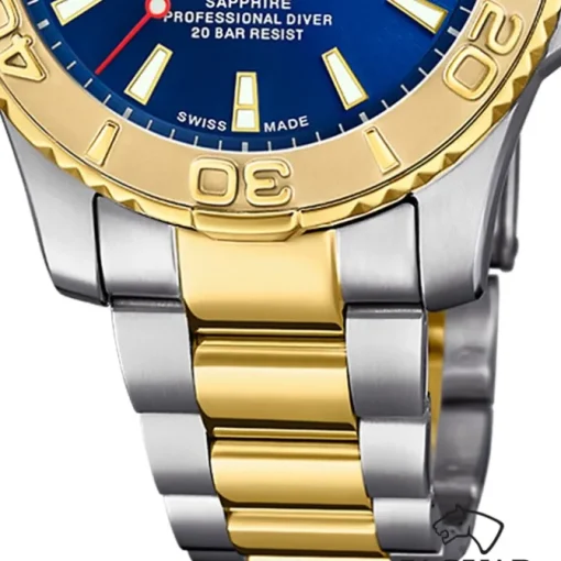 Jaguar Herrenuhr Edelstahl silber gold Jaguar Pro Diver Armbanduhr UJ970/2