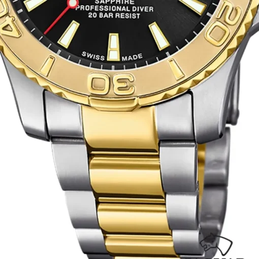 Jaguar Herrenuhr Edelstahl silber gold Jaguar Pro Diver Armbanduhr UJ970/3
