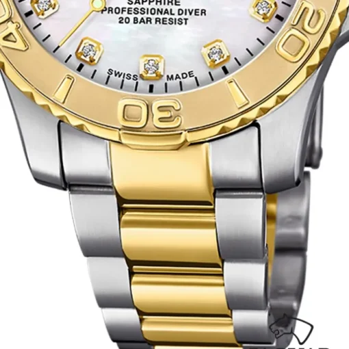 Jaguar Herrenuhr Edelstahl silber gold Jaguar Pro Diver Armbanduhr UJ970/4