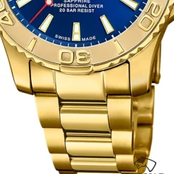 Jaguar Herrenuhr Edelstahl gold Jaguar Pro Diver Armbanduhr UJ971/2