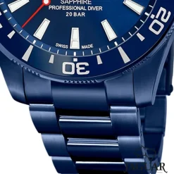 Jaguar Herrenuhr Edelstahl blau Jaguar Pro Diver Armbanduhr UJ987/1
