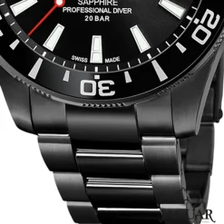 Jaguar Herrenuhr Edelstahl schwarz Jaguar Pro Diver Armbanduhr UJ989/1
