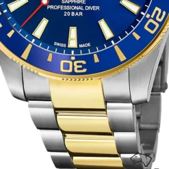 Jaguar Herrenuhr Edelstahl silber gold Jaguar Pro Diver Armbanduhr UJ863/C