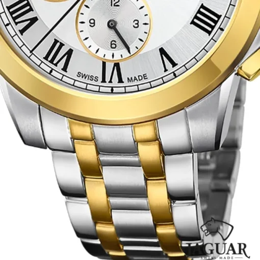 Jaguar Herrenuhr Edelstahl silber gold Le Chronographe Armbanduhr UJ1001/1