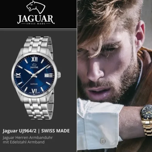 Jaguar Herrenuhr Edelstahl silber Jaguar Acamar Armbanduhr UJ964/2