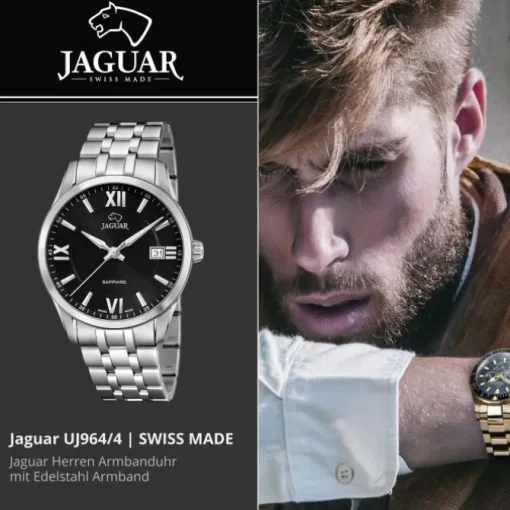 Jaguar Herrenuhr Edelstahl silber Jaguar Acamar Armbanduhr UJ964/4