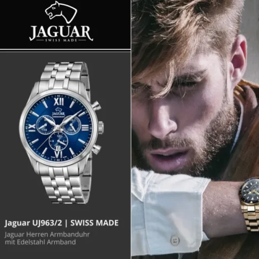 Jaguar Herrenuhr Edelstahl silber Jaguar Acamar Armbanduhr UJ963/2