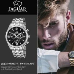 Jaguar Herrenuhr Edelstahl silber Jaguar Acamar Armbanduhr UJ963/4
