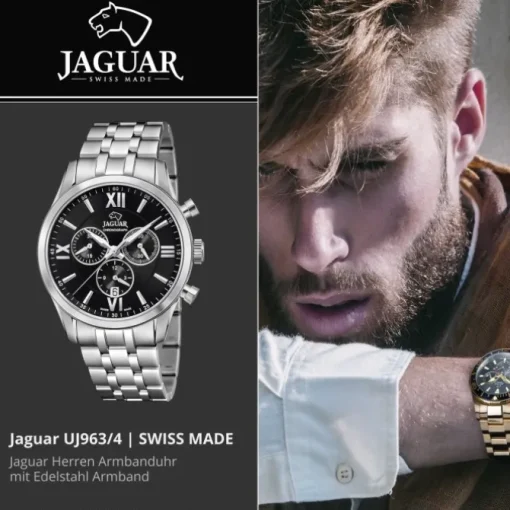Jaguar Herrenuhr Edelstahl silber Jaguar Acamar Armbanduhr UJ963/4