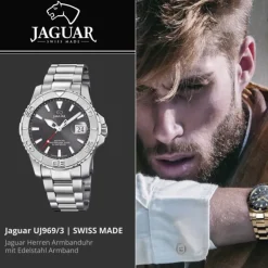 Jaguar Herrenuhr Edelstahl silber Jaguar Pro Diver Armbanduhr UJ969/3