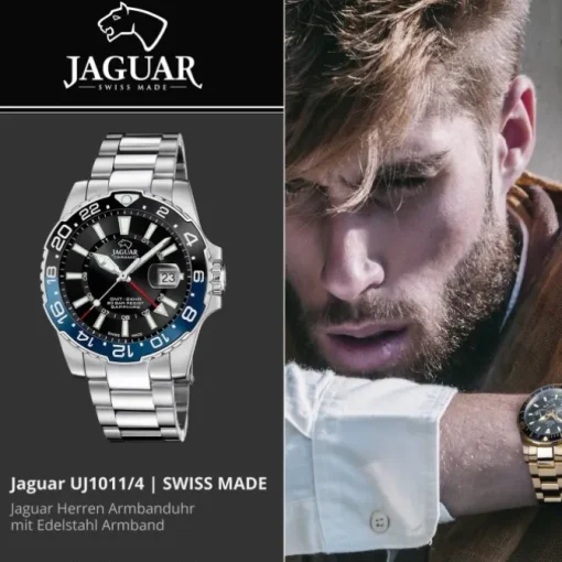 Jaguar Herrenuhr Edelstahl silber Jaguar Ceramic Armbanduhr UJ1011/4
