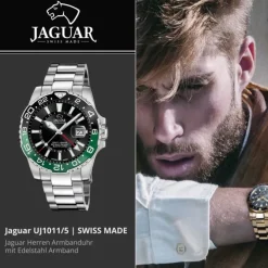 Jaguar Herrenuhr Edelstahl silber Jaguar Ceramic Armbanduhr UJ1011/5