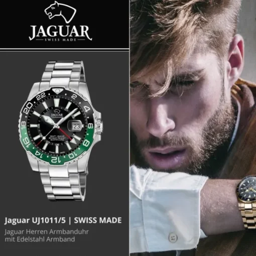 Jaguar Herrenuhr Edelstahl silber Jaguar Ceramic Armbanduhr UJ1011/5