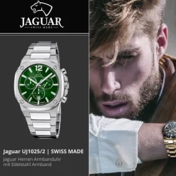 Jaguar Herrenuhr Edelstahl silber Jaguar RC. Armbanduhr UJ1025/2