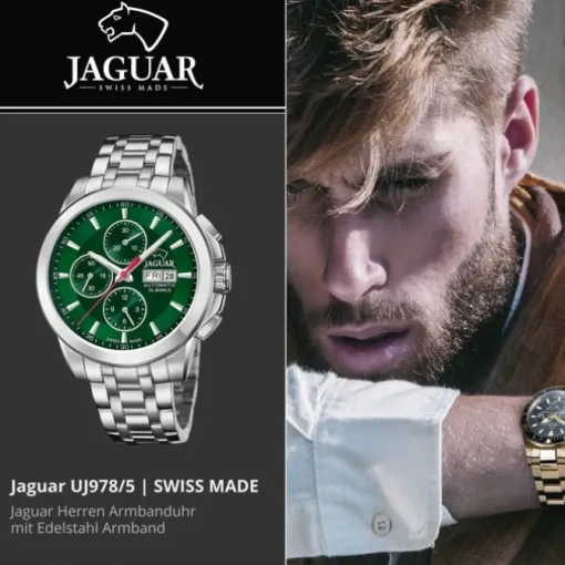 Jaguar Herrenuhr Edelstahl silber Jaguar Le Chronographe Armbanduhr UJ978/5