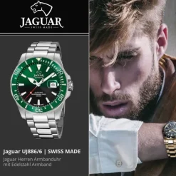 Jaguar Herrenuhr Edelstahl silber Jaguar Pro Diver Armbanduhr UJ886/6