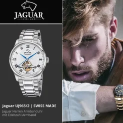 Jaguar Herrenuhr Edelstahl silber Jaguar Balancier Armbanduhr UJ965/2
