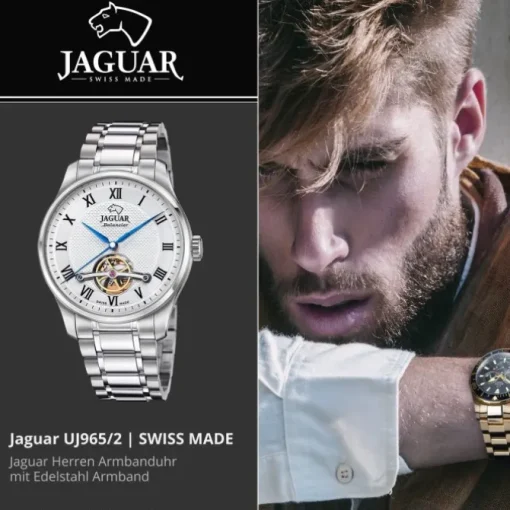 Jaguar Herrenuhr Edelstahl silber Jaguar Balancier Armbanduhr UJ965/2