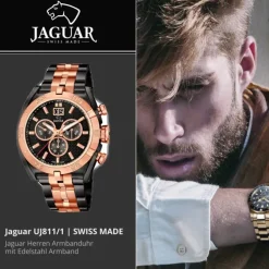 Jaguar Herrenuhr Edelstahl schwarz J811/1 Saphirglas Special Edition UJ811/1