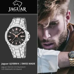 Jaguar Herrenuhr Edelstahl silber Jaguar Diplomatic Armbanduhr UJ1009/4