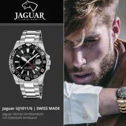 Jaguar Herrenuhr Edelstahl silber Jaguar Ceramic Armbanduhr UJ1011/6