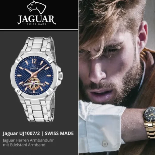 Jaguar Herrenuhr Edelstahl silber Jaguar Balancier Armbanduhr UJ1007/2