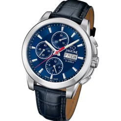 Jaguar Herrenuhr Leder blau Jaguar Le Chronographe Armbanduhr UJ975/6