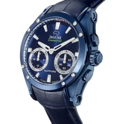 Jaguar Herrenuhr Leder blau Jaguar Connected Armbanduhr UJ961/1