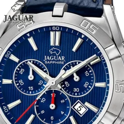 Jaguar Herrenuhr Leder blau Jaguar Executive Armbanduhr UJ857/B