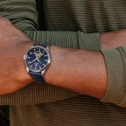 Jaguar Herrenuhr Leder blau Jaguar Balancier Armbanduhr UJ966/3