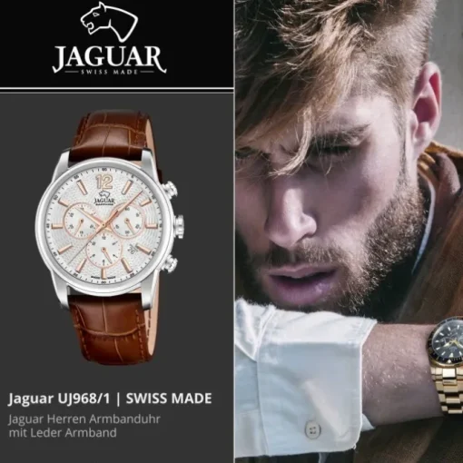Jaguar Herrenuhr Leder braun Jaguar Acamar Armbanduhr UJ968/1