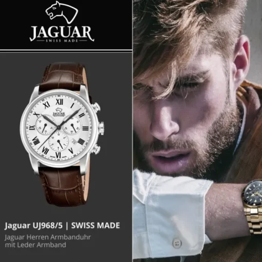 Jaguar Herrenuhr Leder braun Jaguar Acamar Armbanduhr UJ968/5