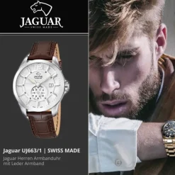 Jaguar Herrenuhr Leder braun Jaguar Acamar Armbanduhr UJ663/1